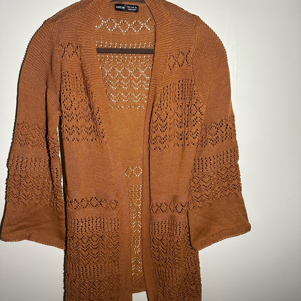 SHEIN Camel Open Front Cardigan - Size‎ M
